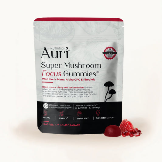Auri Nutrition Super Mushroom Focus Gummies 60 Counts